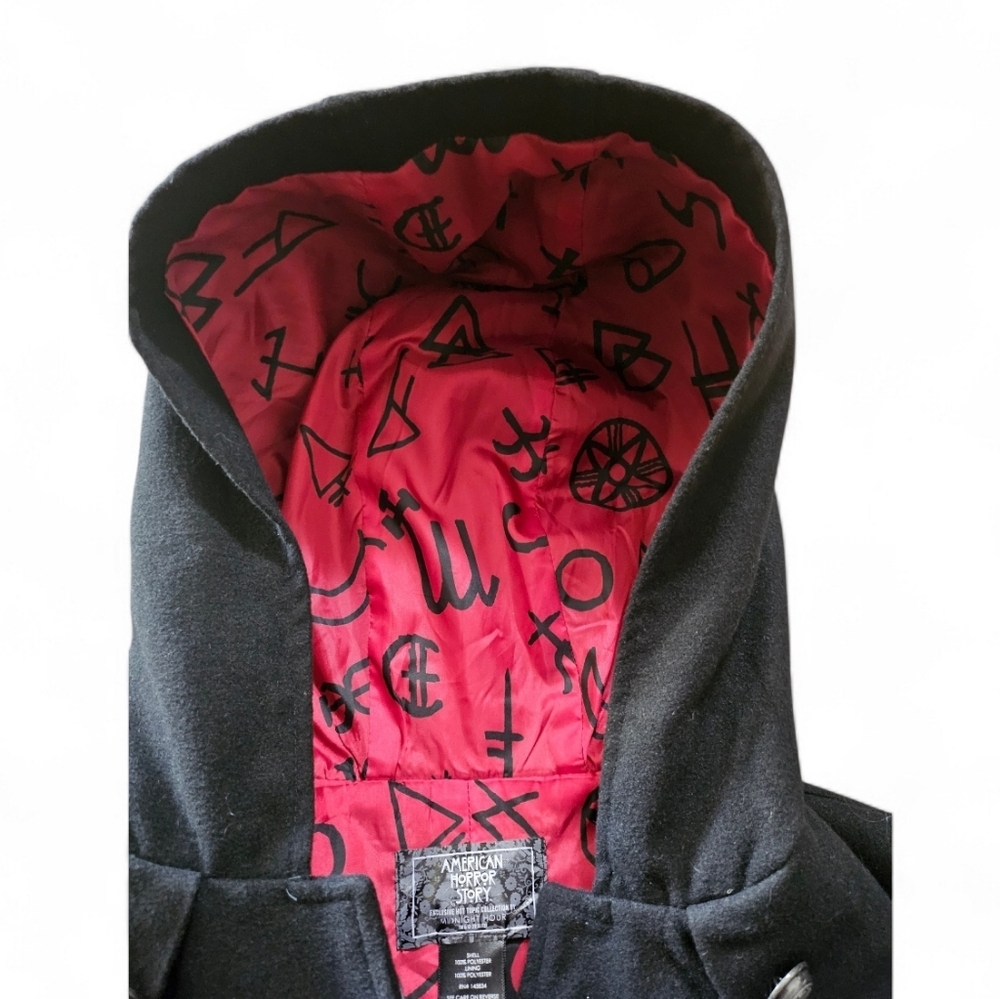 American Horror Story Coven Black/Red Trench Coat - Picture 8 of 16